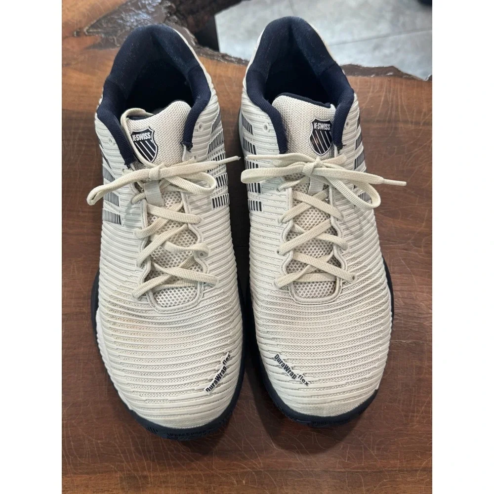 K-Swiss Hypercourt Express‎ 2 Men's 11.5 White/Navy Tennis Shoes 06613-090